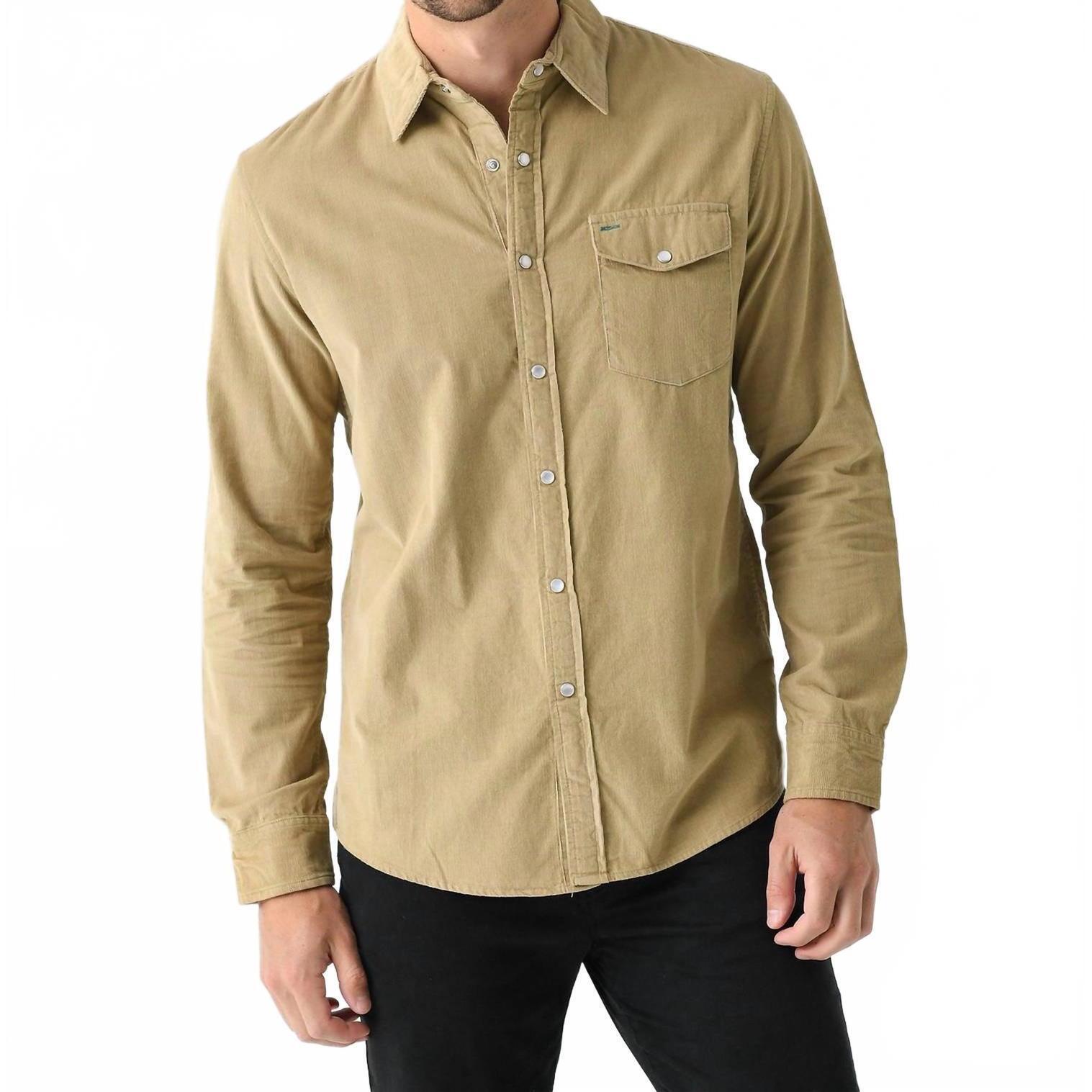 New Criquet Corduroy Button Down Shirt In Twill